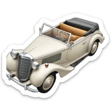guy driving a 1939 Mercedes Benz 320B in the city sticker