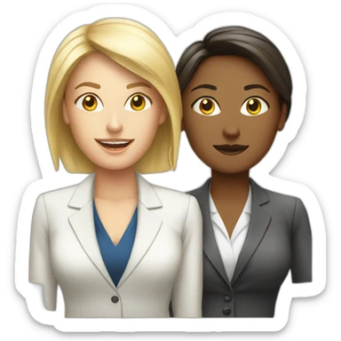 two white business women hr department sticker