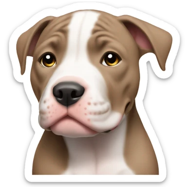 Pitbull puppy sticker