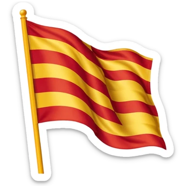 Uma bandeira da região da Catalunha de barcelona sticker