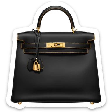 rare black kelly hermes bag sticker