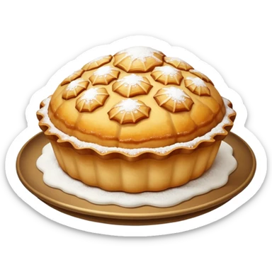 Half-shell shaped baked desert sticker