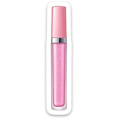 light pink glittery lip gloss tube  sticker
