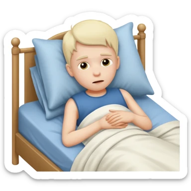 a boy who is sick forever  sticker