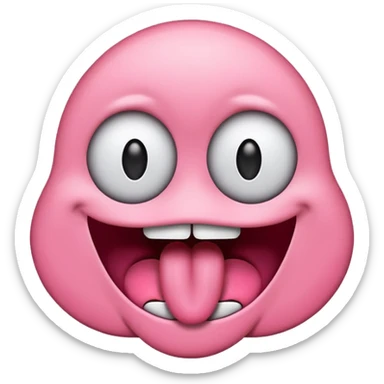 dead eyes and tongue emoji sticker