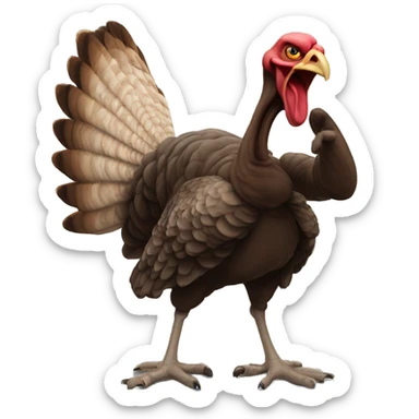 turkey sparring with muhammad ali sticker