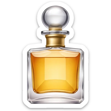 realistic square shaped close bottle of perfume  sticker