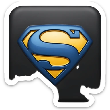 Superman Symbol Man of Steel black sticker