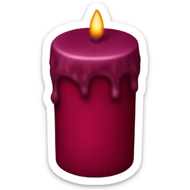 Dark red velvet candle sticker