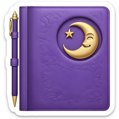 lilac diary moon sticker