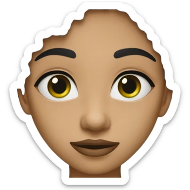 une fille noir qui a les yeux verts qui rigole sticker