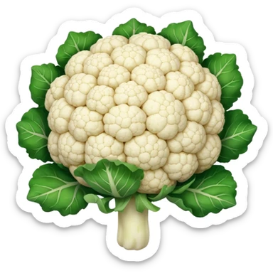 White cauliflower sticker