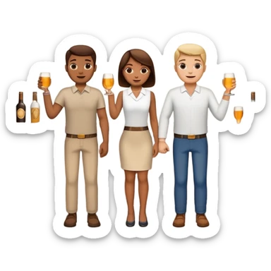 3 hands walk into a bar sticker