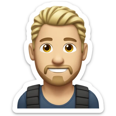 white guy with a man bun undercut sticker