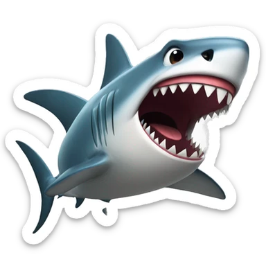 shark laughing sticker