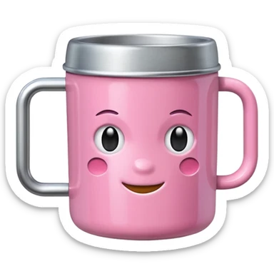Stanley pink mug sticker