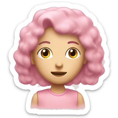 A pastel pink note book sticker