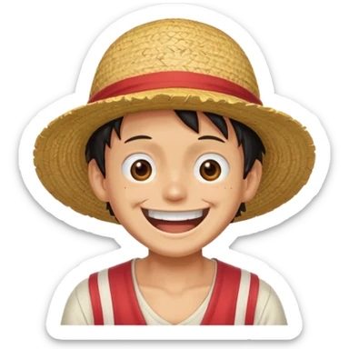 Luffy laughing  sticker