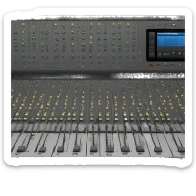 music studio mixing console desk sticker