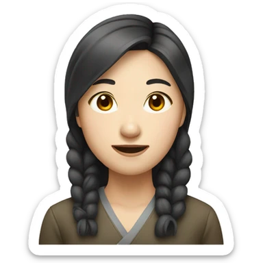 female chinese sticker