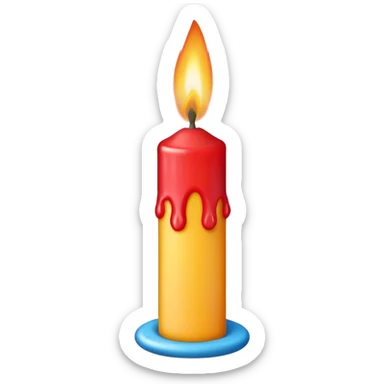 € birthday candle  sticker