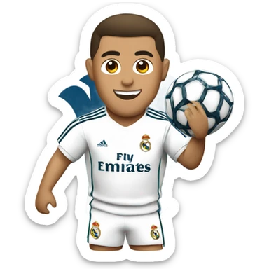 Real Madrid logo with ronaldo  sticker