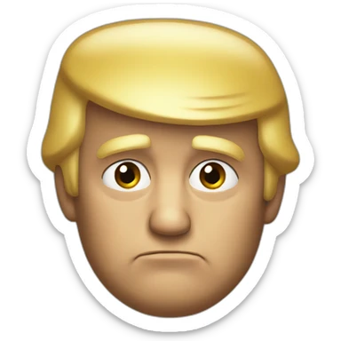 sad old donald trump sticker
