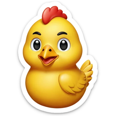 chicken 3d imoji transparen  sticker