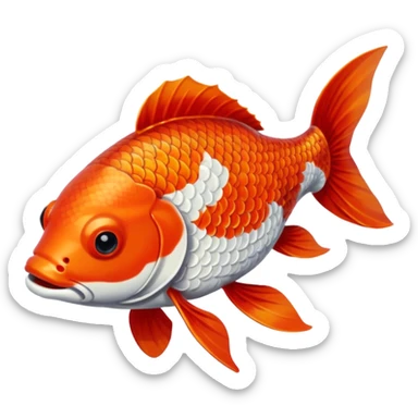 red koi fish sticker