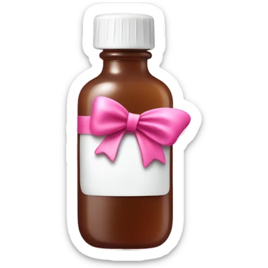 Ordinary serum with a tiny pink bow on it  sticker