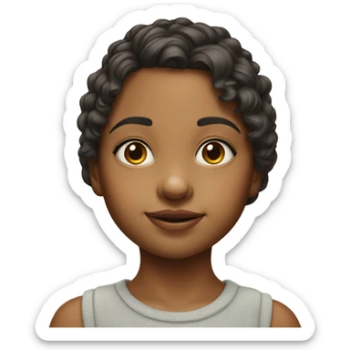 realistic portrait of a girl sticker