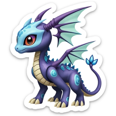 Meloetta-Dialga-Spyro-Toothless-Stitch-Pokémon-Fakémon-creature-hybrid sticker