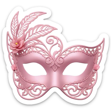 Light pink lace mask sticker