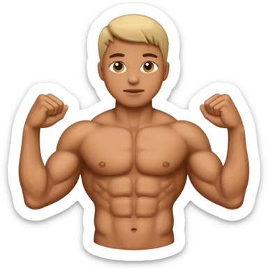 body core muscle emoji sticker
