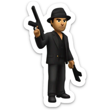 GTA III Italian Mafia man with shotgun sticker