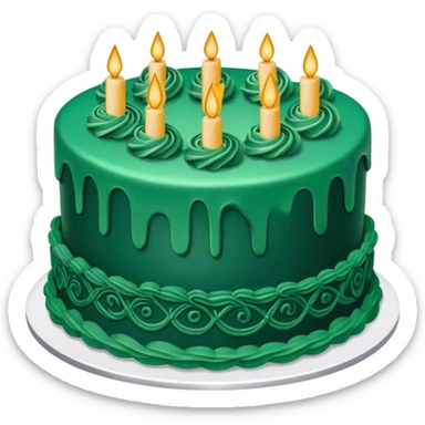 dark emerald cake sticker