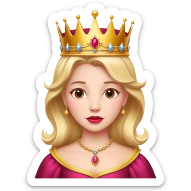 beauty and the beast queen in crown sticker