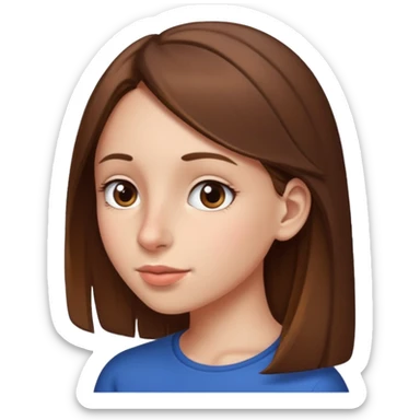 Girl with big Nose, side view sticker