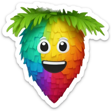 colorful plant-shaped pinata sticker