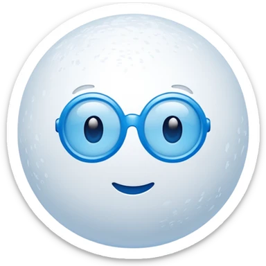 Snowball with blue outline , with the word book inside sticker