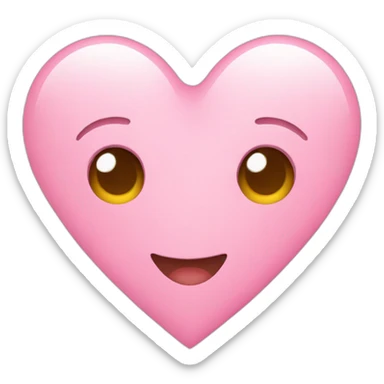 Light pink color heart sticker