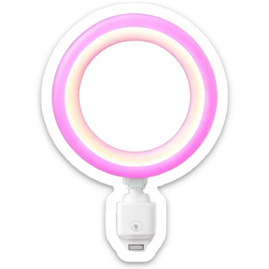 Pink LED ring light for phone  sticker