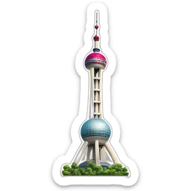 Shanghai-oriental pearl tower sticker