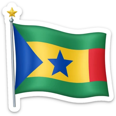 🇬🇦 flag up site and down site red colour centre middle white colour and for star red colour sticker