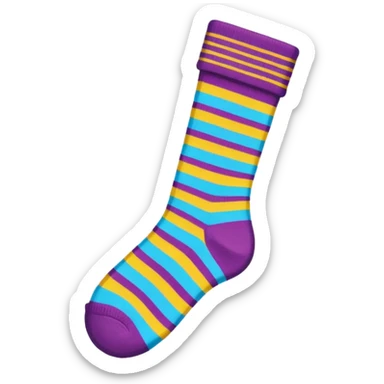 Striped sock sticker