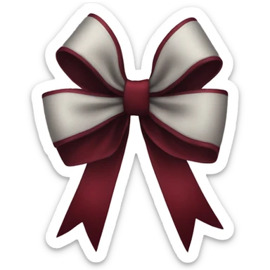 Dark velvet red bow sticker