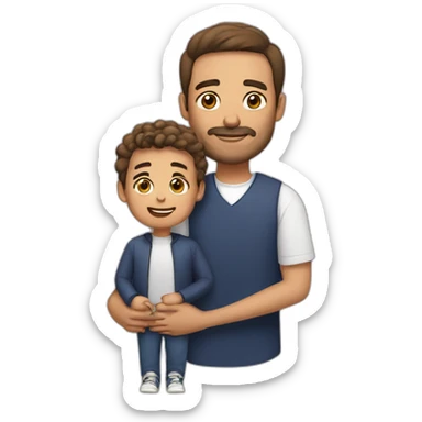 Padre con su hijo sticker