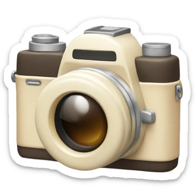 Camera cream cute sticker