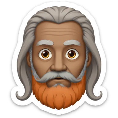 Moor with long beard sticker