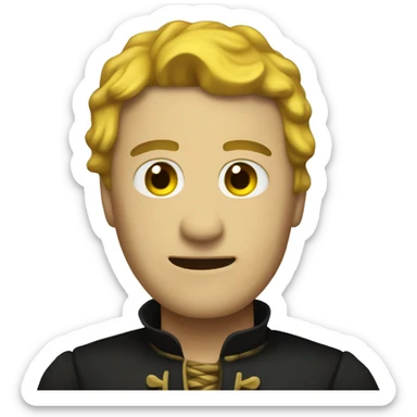 yellow emoji as Hamlet from shakesphere sticker